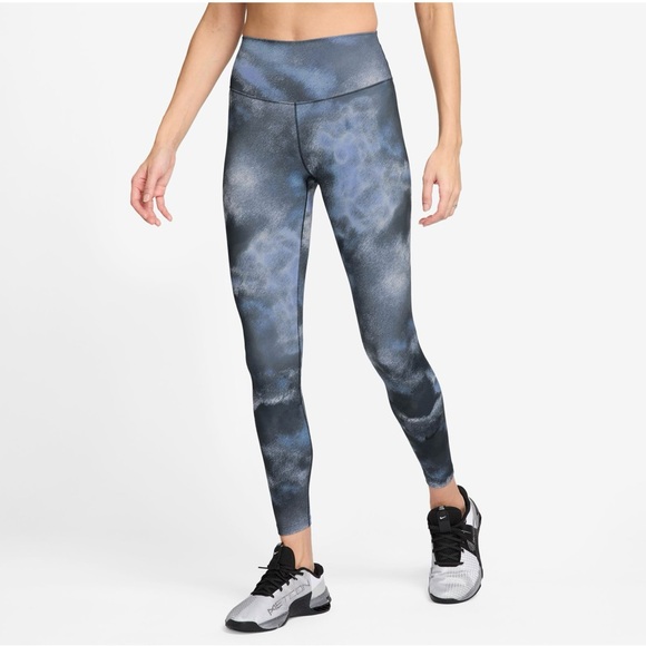 Nike Pants - NWT Nike One Dri Fit Women’s Leggings High Rise Gentle Support 7/8 Length-Blue